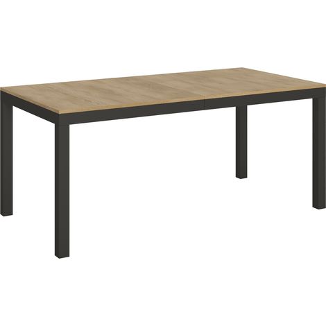 Tavolo allungabile 180/440x90 cm Everyday Evolution quercia natura telaio e gambe antracite