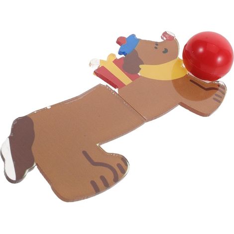 Lève-abattant Wc Autocollant Chien Cartoon Plastique Marron (1/5)