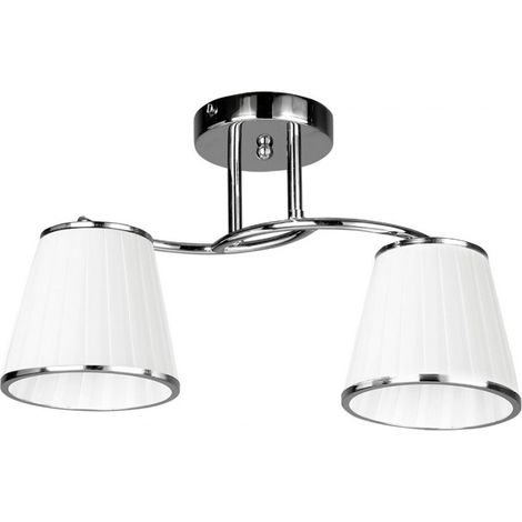 Lampada Lantanas 2xe27 paralume cromato 24x43x15,5 cm (1/2)