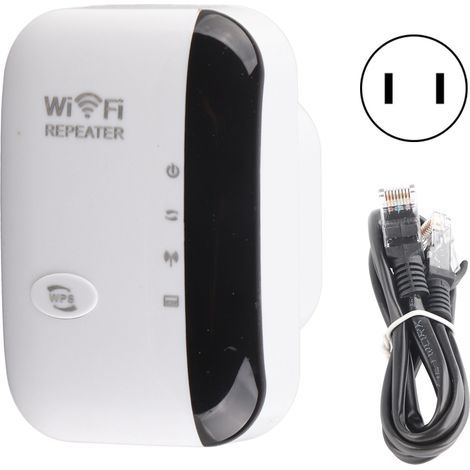 Répéteur WIFI sans fil 300Mbps Extenseur de portée Wifi Amplificateur de signal Super Booster, prise US (1/5)