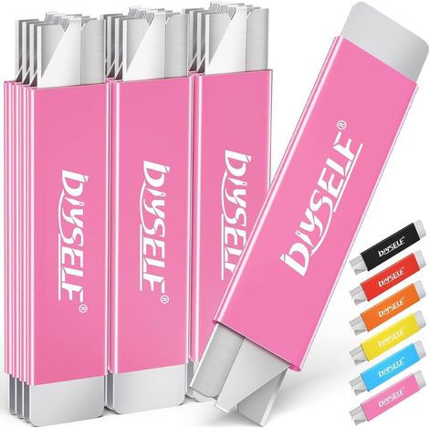 Mini-cutter lot de 12 avec lame rétractable, cutter carton, ouvre-colis, manche en aluminium