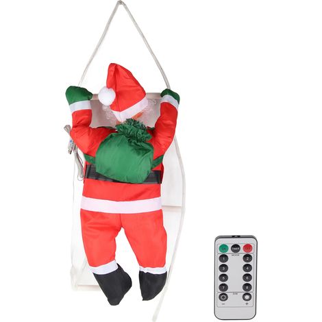 Guirlande lumineuse LED Père Noël Escalier Décoration de Noël Vitrine