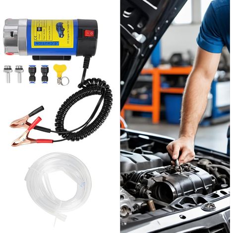 12V 100W Tragbare Elektrisch Motoröl Ölabsaugpumpe Dieselpumpe 1-4L/min mit 3 Rohren Motorölwechsel Ölpumpe für Auto Motorrad Boot LKW