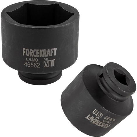 Dado de impacto de 6 puntas de 3/4" y 62 mm