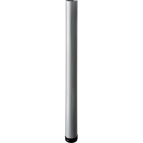 Hettich Möbelfuß 6,0 x 70 - 73 cm Aluminium-Optik - 1 Stück Möbelfuß