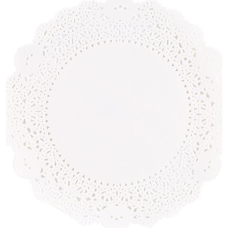 180 napperons décoratifs en papier ajouré, tapis à gâteaux, décorations de mariage et de fêtes (24 cm). (1/5)