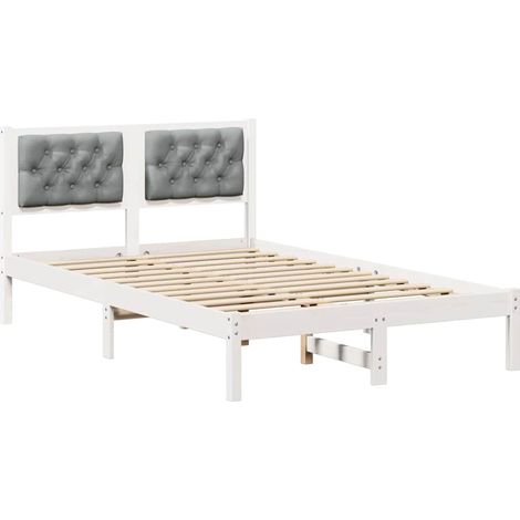 Maison Exclusive - Estructura de cama con cabecera Gris Claro 135