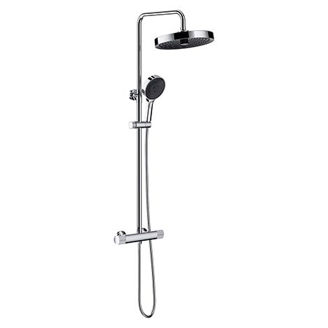 Edouard Rousseau - Colonne de Douche Thermostatique CONCAVE - Douchette 3 Jets - Sécurité anti brûlure - Chromé (1/4)