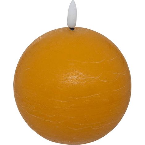 Bougie boule LED Molia D.10cm jaune - Atmosphera créateur d'intérieur (1/3)