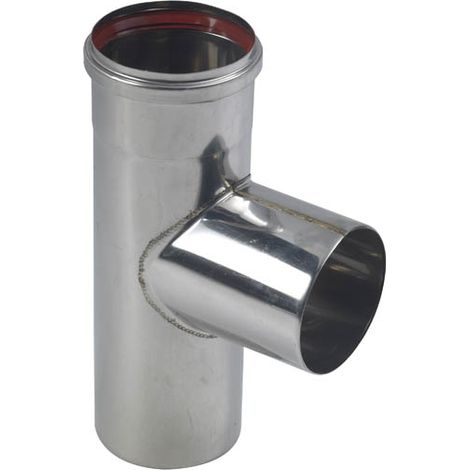 Té équerre 90° inox 316 4/10 Ø80 + joint à lèvres