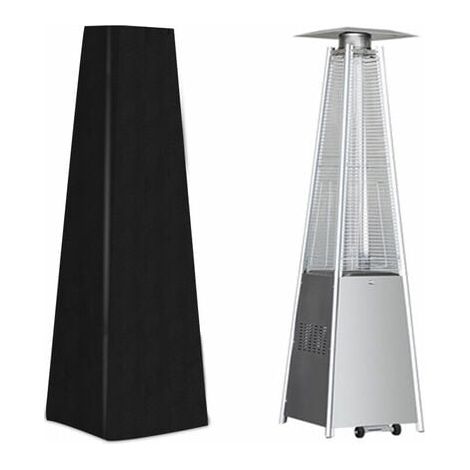 Abdeckung für Terrassenheizer. Schwarze Heizabdeckung im Pyramidenstil (1/5)