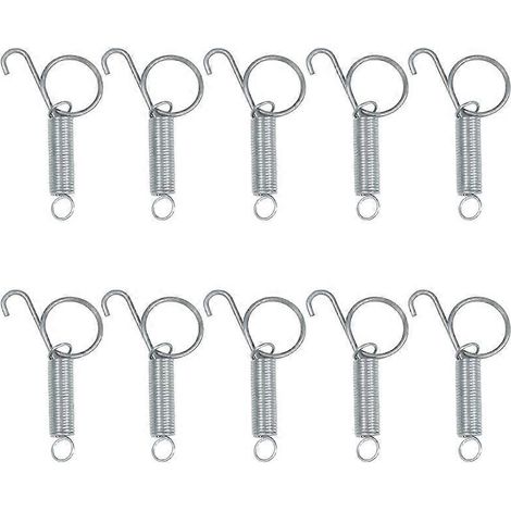 Ressort pour loquet de porte de cage, crochet métallique pour fixer un cochon d'Inde ou un lapin, 10 pièces - L (1/5)