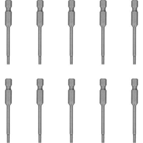 10 Embouts de Tournevis Électrique Hexagonal 2,5mm, Tête Magnétique en Acier Allié S2, Outils de Quincaillerie (1/5)