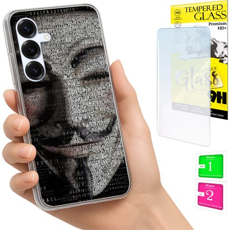Custodia per Samsung Galaxy S25 FE, cover fotografica, cover posteriore + vetro 9H (1/5)