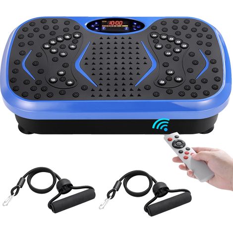 Pedana vibrante per esercizi, velocità regolabili, pannello di controllo a LED, blu (1/2)