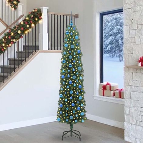 Sapin de Noël artificiel Vert 240 cm PVC et acier et plastique (1/5)