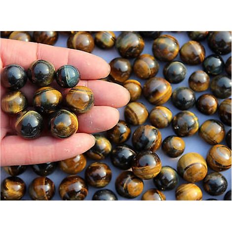 52-68 g 8PCS Boule Sphère Oeil de Tigre Bleu Naturel Collections de la Maison (1/4)