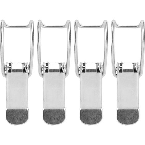 Loquet de coffre/valise en métal, fermoir à bascule, loquet de porte/boîte, lot de 4 en acier inoxydable 201