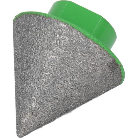 Fraise à ébavurer diamant vert M14 à angle de base 60° pour agrandir et liser les trous dans céramique et marbre 38mm/1.5in (1/5)