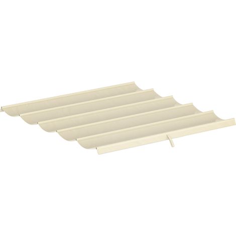 AS EASY Toiture de remplacement pour pergola 3 x 3 m, rétractable, avec trous d'évacuation d'eau, résistante aux intempéries, en polyester, blanc crème