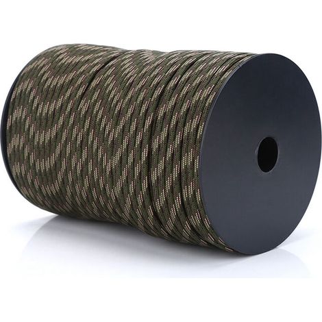 Reflective parachute cord 550, 9 strands, 100 m (jungle camouflage) (1/5)