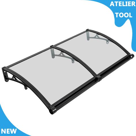 ATELIER 120x60cm alliage d'aluminium transparent arc rainshed pour balcons, toits, cours, garages (1/5)