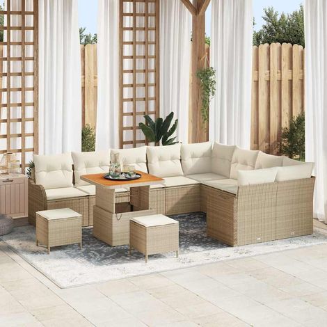 vidaXL Ensemble de canapé de jardin 12 pièces 11-Nombre de places (1/5)