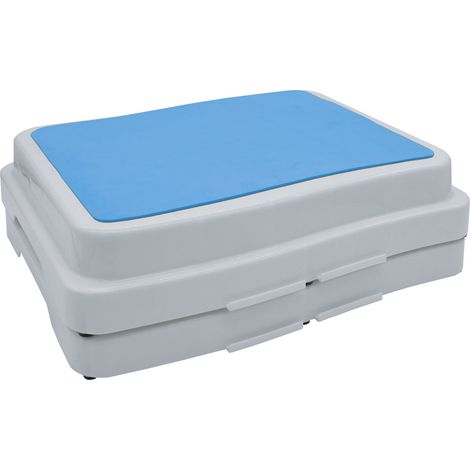 Trittstufe stapelbar weiß 50 x 40 cm - 2er Set - Antirutsch Badezimmer Tritthocker - Dusche Einstiegshilfe Badewanne Aufstiegshocker Hochstufe Stufenhocker rutschfest für Senioren und Kinder