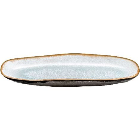 Shadow Aqua - Kleine ovale Platte 23 x 11 cm (x6)
