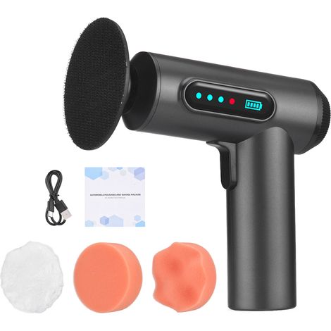Polisseuse sans fil pour voiture, outil multifonction de 80 W pour le cirage, appareil portable pour la réparation des rayures sur la peinture, avec 3 disques de polissage (1/5)