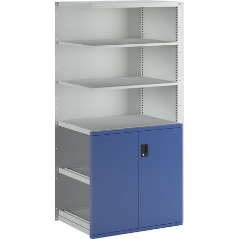 LISTA, Rayonnage à tiroirs, 3 tablettes universelles, 2
