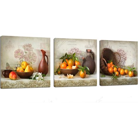 Tableau En Toile Fleur De Rose Rouge - 3 Panneaux 30 X 30 Cm - Décor Murale Sans Cadre Pour Salle De Bain Chambre Et Salon (1/5)
