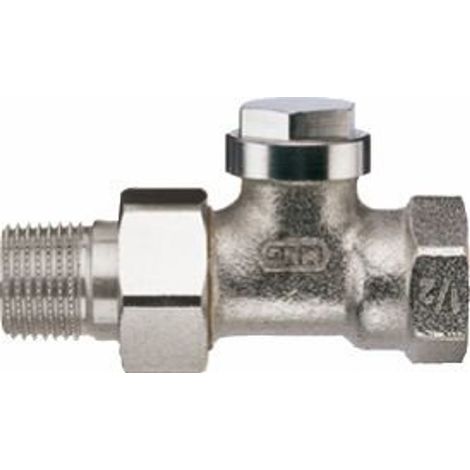Buderus Logafix Racor de retorno RVD151/2 pulgada Dgf, niquelado, preajustable