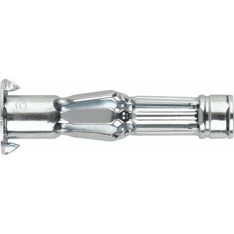 Schachtel mit 100 - Indemoll Dübel für die Befestigung in Hohlmaterialien - Ohne Schraube - Verzinkt M4 x 32 Ø 8 (1/2)