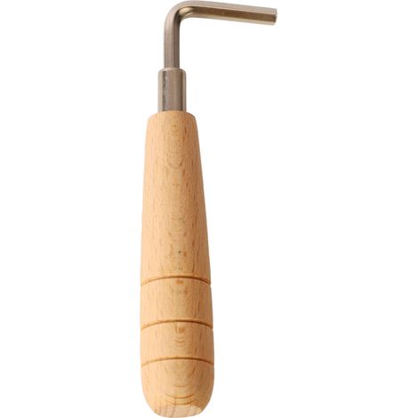 Tragbarer Gitarrenschlüssel mit Holzgriff, Schraubendreher zur Einstellung der Steg- und Sattelhöhe (1/5)