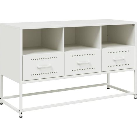Maison Exclusive - TV-Schrank Weiß 100,5x39x60,5 cm Stahl