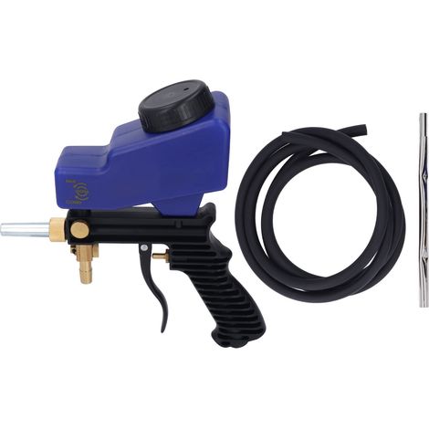 Kit de pistolet de sablage en aluminium ABS, équipement de sablage à 2 commandes avec Siphon pour la gravure du verre (1/5)