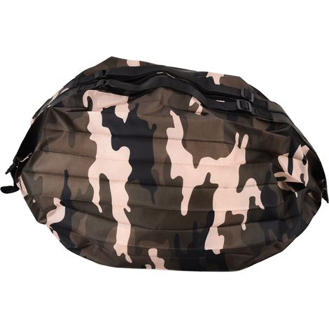 Sac de Rangement Grande Capacité Pliable Imperméable, Sac à Dos de Voyage Unisexe Portable en Vert Camouflage (1/5)