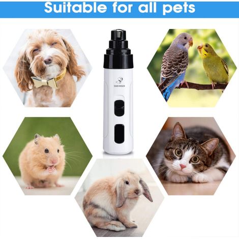 Coupe-ongles électrique pour chien 1 pièce, outil de toilettage des pattes d'animaux avec tête de remplacement