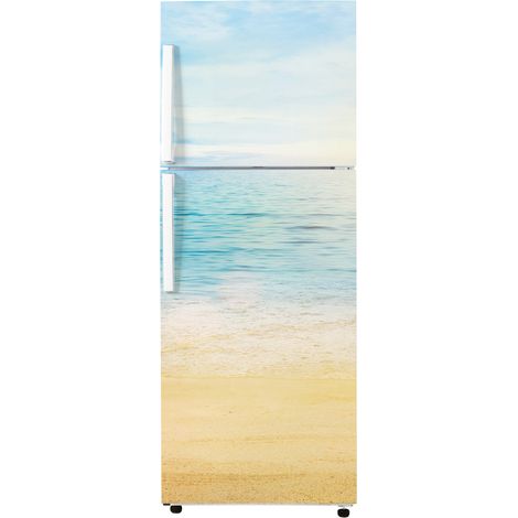 Stickers Frigo - Vue Mer - 65x150 cm - Idéal pour frigo 55x150 cm - Adhésif BRILLANT (1/2)