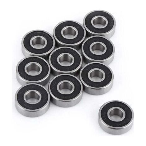10Pcs roulements à Billes, 608-2RS roulement à Billes Double Face en Caoutchouc Noir scellé rainure Profonde (1/4)