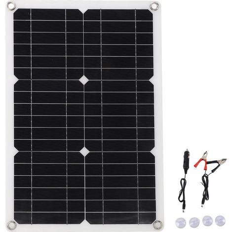 SJLERST Panneau solaire portatif de 18V 20W panneau de Charge solaire imperméable monocristallin Semi Flexible pour le Yacht de véhicule RV (1/5)