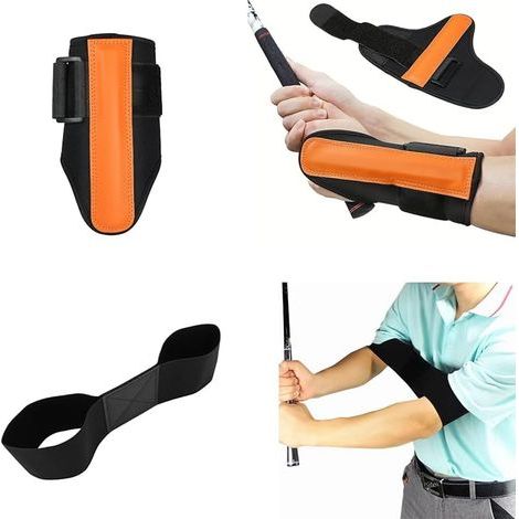 Golfschwung-Trainingsset – Handgelenkstabilisator – Armstützgurt – Verbessert die Golferhaltung – Elastisches Band für Präzisions- und Krafttraining (1/5)