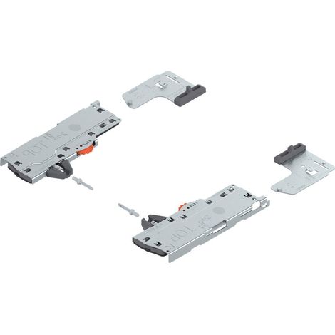 Blum – Ensemble Tip-On L3 350-750 mm – Charge 15-40 kg – Mécanisme de basculement en aluminium – Pour meubles et coulisseaux (1/4)