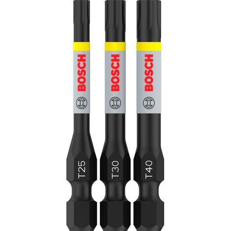 Bosch PRO T Impact Bit Set, T25, T30, T40, 55 mm, 3 Stück