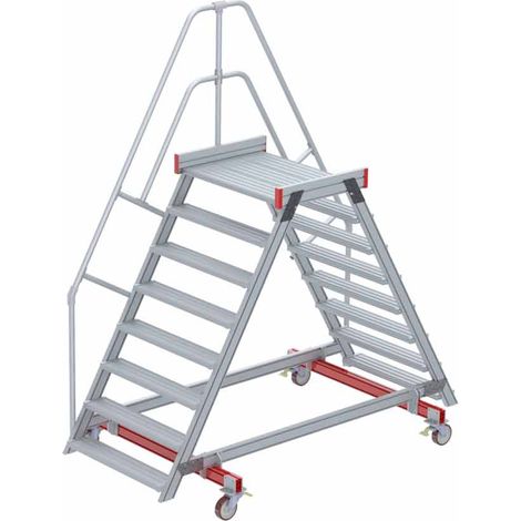 Euroline 512 mobiler Überstieg 60° Stufenausführung Alu gerieft Stufenbreite 1000mm 8 Stufen