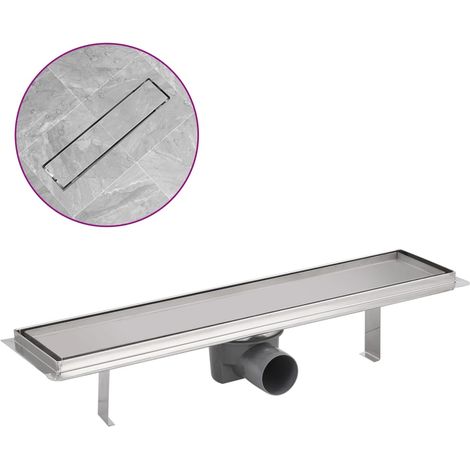 Maison Exclusive - Canaletta di Drenaggio Lineare 530x140 mm in Acciaio Inox