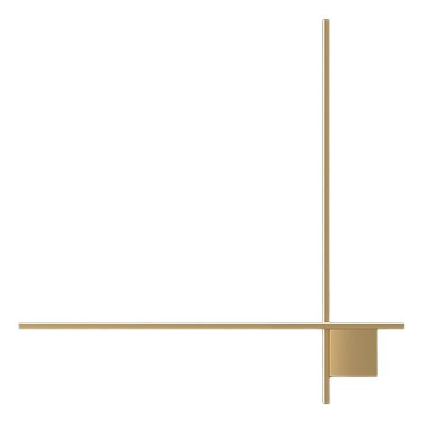Cruez – moderne goldene LED-Wandleuchte, 80 cm (1/3)