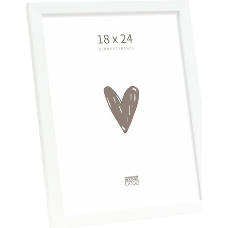 Cadre Bois Couleur Blanc Photo 18x24cm S243K1 (1/5)