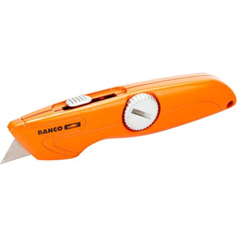 Coltello utility Bahco retractable cutter manico ergonomico lama retrattile